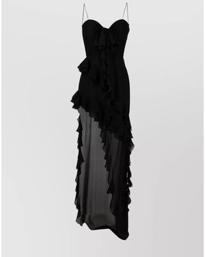 Alessandra Rich Silk Mini Dress - Black