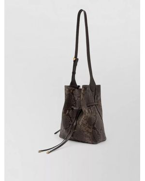 Gianni Chiarini Leather Bucket Bag Sienna - White
