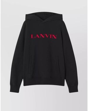 Lanvin Cotton Logo Hoodie - Black