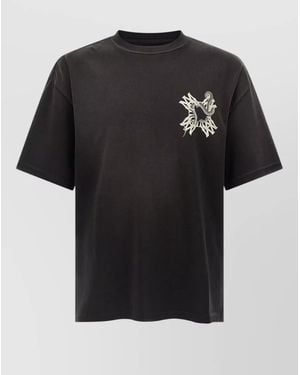 Amiri Quad Snake Graphic Short Sleeve Crewneck T-Shirt - Black