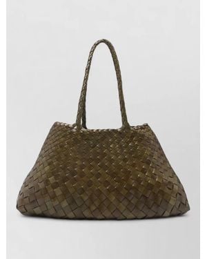 Dragon Diffusion Woven Shoulder Bag Featuring Top Handles - Multicolour
