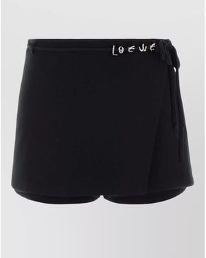 Loewe Cotton Blend Beach Shorts Paula Ibiza - Black