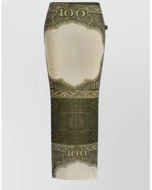 Jean Paul Gaultier Midi Fitted Skirt - Green