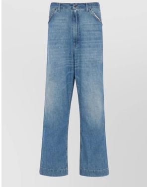 Maison Margiela Denim Patchwork Straight-Leg Jeans - Blue