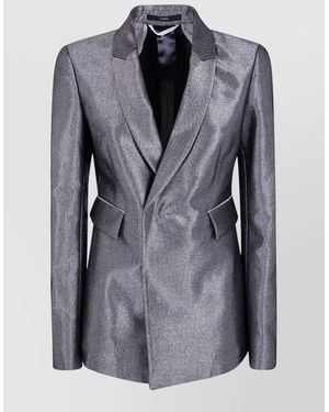 SAPIO Japanese Denim Jacket Single Breasted Tailoring - Grey