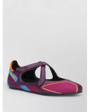 The Attico Ballet Trainers Strap Detail Mesh Panels - Purple