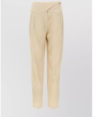 Blazé Milano Sheena Basque Cropped Trousers - Natural