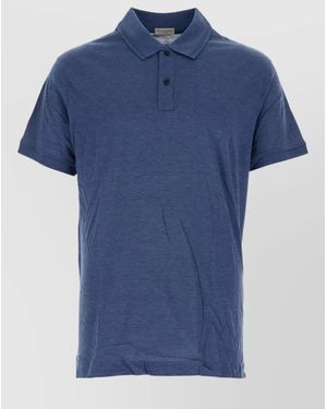 Paul & Shark Short Sleeve Polo Collar Knit Top - Blue