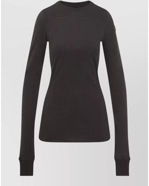 Moncler Rick Owens Girder Jersey Long Sleeve T-Shirt - Black