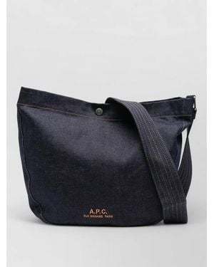 A.P.C. Daily Shoulder Crossbody Bag Adjustable Strap - Blue