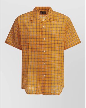 Beams Plus Plaid Casual Shirt - Yellow