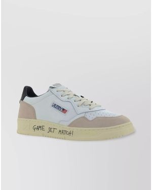 Autry Calf Leather Low-Top Trainers - Green