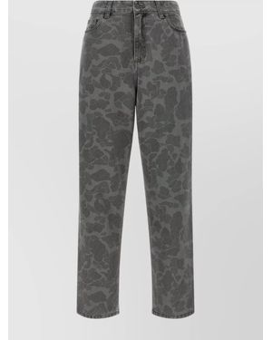 Carhartt Duck Orell Denim Trousers Featuring Pockets - Grey