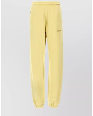 The Attico Sweatpants With Elastic Waistband And Cuffs - Yellow