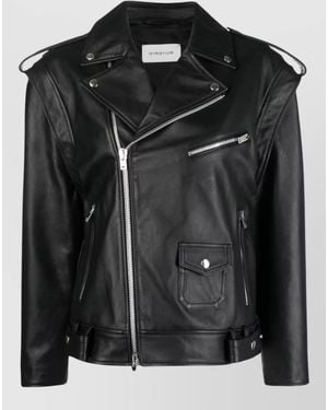 ARMARIUM Lambskin Biker Jacket Tone Hardware - Black