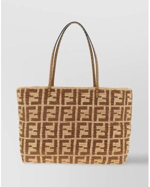 Fendi 'Large Roll' Tote Bag - Natural