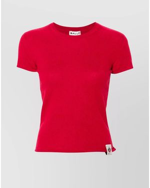 Bally Crew Neck Knitted Top - Red