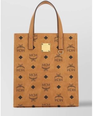 MCM Aren Mini Coated Canvas Shoulder Bag - Brown