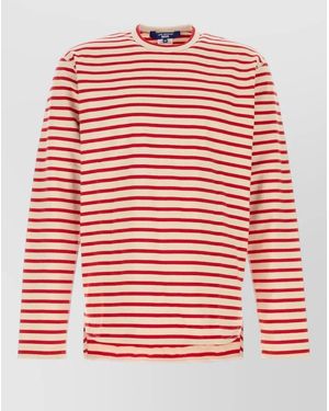 Junya Watanabe Embroidered Cotton Knit Crew Neck Jumper