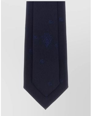 Gucci Silk Jacquard Tie - Blue