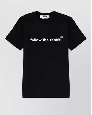 MSGM Cotton Regular-Fit T-Shirt - Black