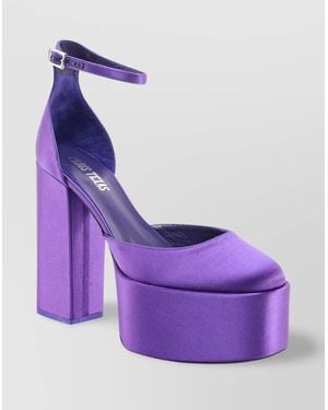 Paris Texas Satin Sandals - Purple