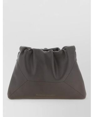 Brunello Cucinelli Bc Duo Shoulder Bag Calf Leather - Grey