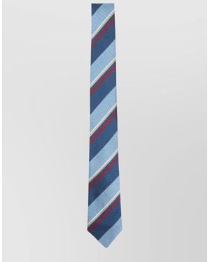 Paul Smith Horizontal Stripe Tie Regular Width Design - Blue