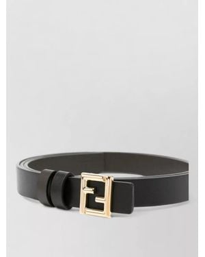 Fendi Leather Reversible Belt - Gray
