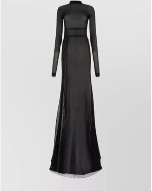 Ann Demeulemeester Cotton Blend Maxi Dress - Black
