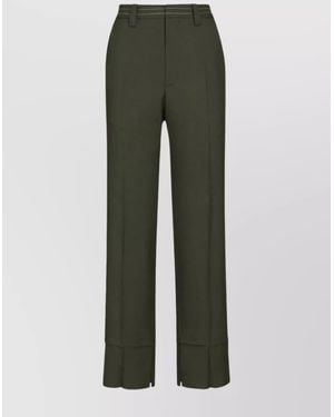 Marni Pants With Belt Loops And Button Detailing - Green