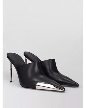 Off-White c/o Virgil Abloh Leather High Heel Mules - Black
