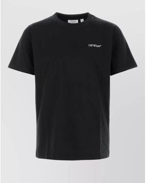 Off-White c/o Virgil Abloh Cotton Crew Neck Graphic Print T-Shirt - Black