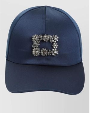 Roger Vivier Crystal-Embellished Cap - Blue