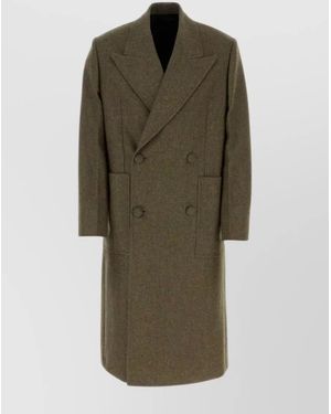 Givenchy Double-Breasted Oversize Wool Coat - Green