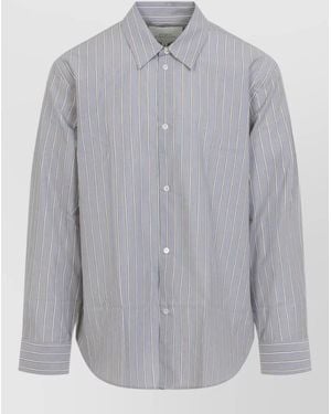 Studio Nicholson Striped Oversized Shirt - Gray