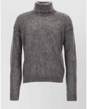 Saint Laurent Mohair Turtleneck Jumper - Grey