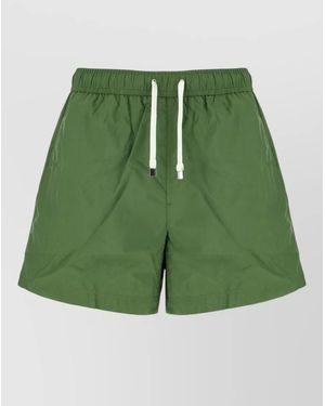 ZEGNA Nylon Swim Shorts Elastic Waistband Eyelets - Green