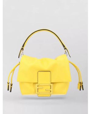 Fendi Mamma Baguette Small Leather Shoulder Bag - Yellow