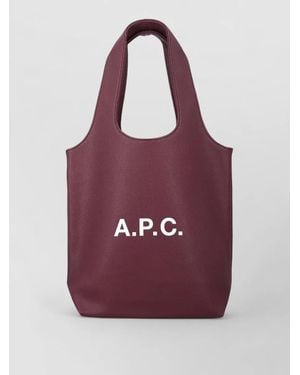 A.P.C. Ninon Small Leather Look Tote Bag - Purple