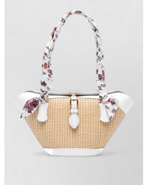 Dolce & Gabbana Capri Raffia Tote Bag - White