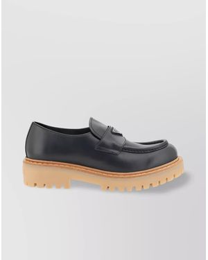 Prada Leather Loafers - Blue