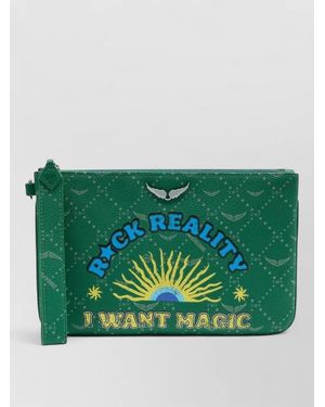 Zadig & Voltaire Zadig Logo Clutch Bag - Green