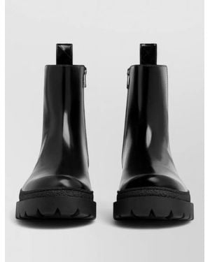 Bottega Veneta Calfskin Ankle Boots - Black