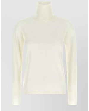 Max Mara Virgin Wool Turtleneck Jumper - White