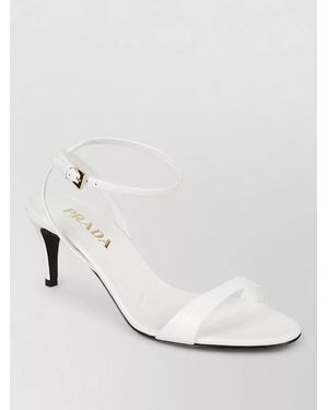 Prada Sandals Ankle Strap Open Toe Design - White