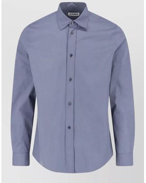 Jil Sander Shirt Long Sleeves Button Down Collar - Blue
