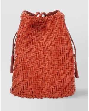 Dragon Diffusion Tan Pompom Double Jump Bag - Red