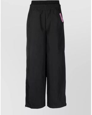 Khrisjoy High Waist Trousers Wide Leg Design - Black