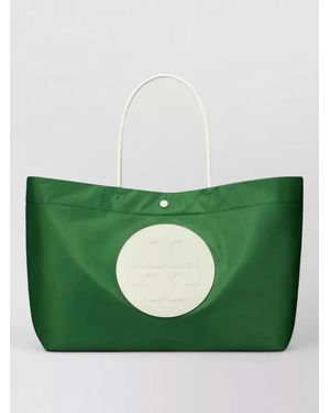 Tory Burch Ella Twist Reversible Dual Tone Tote Bag - Green